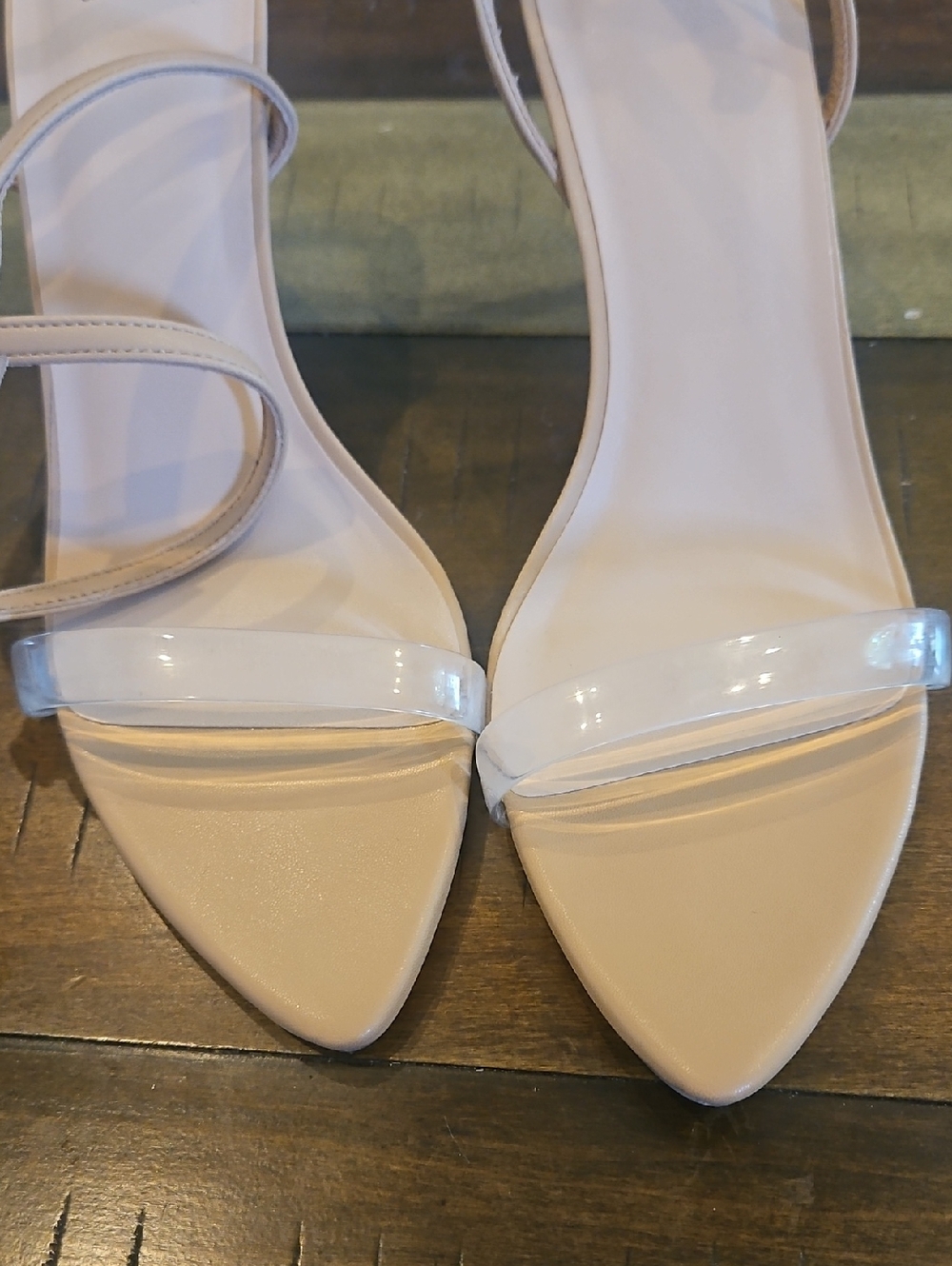 NWOT a new day Nude Clear-Strap Pointed Slingback Heels - Picture 3 of 10
